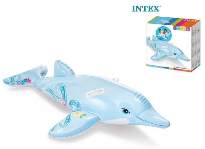 Intex Плотик 58535 NP (6) "Дельфин" размером 175х66см, от 3 лет