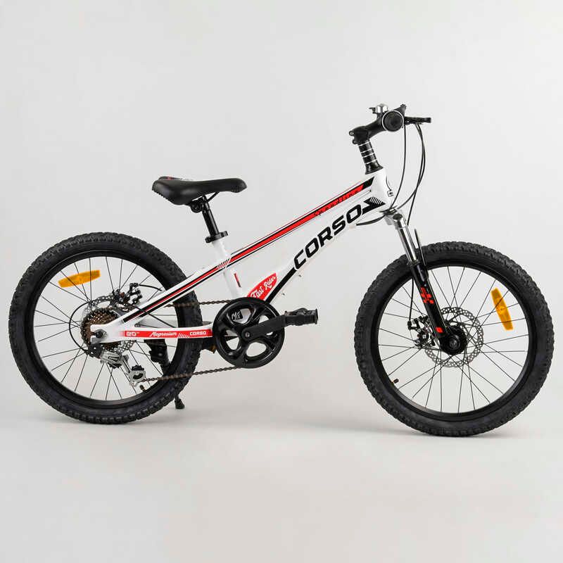 Дитячий спортивний велосипед 20'' CORSO «Speedline» (MG-56818) магнієва рама, Shimano Revoshift 7 швидкостей