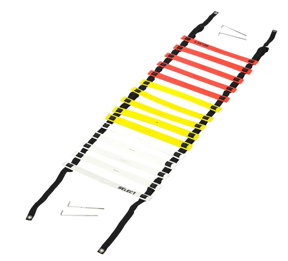 Доріжка для тренування координації SELECT Agility ladder - outdoors (472) пом/жовт/білий, 6,5 м