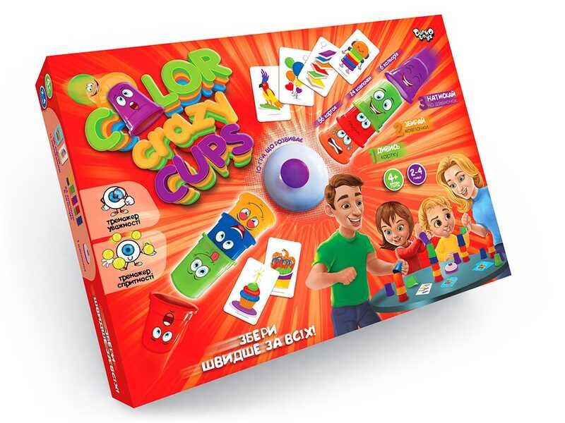 Настільна розважальна гра "Color Crazy Cups" (УКР) CCC-01-01U (5) "Danko Toys"