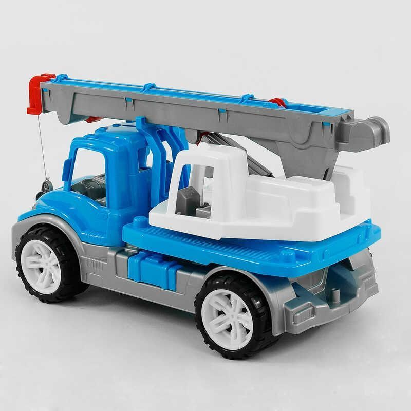 Автокран 3893 (4) "Technok Toys" синій, рухливий кран, в коробці