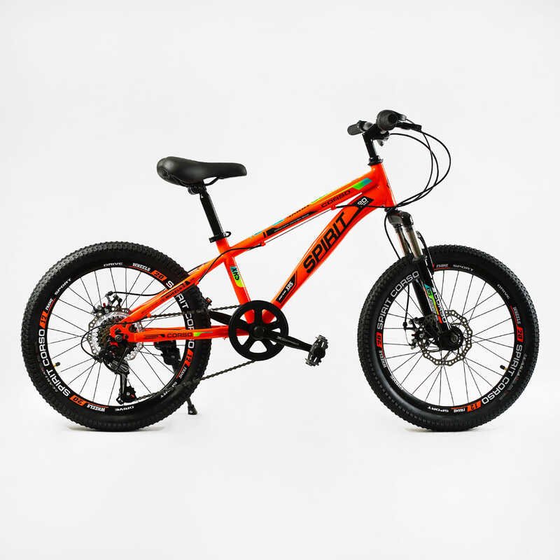 Велосипед Спортивный CORSO SPIRIT 20" дюймов TK-20140 (1) рама стальная 12", 7 скоростей Shimano, собран на 75