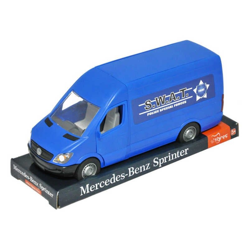 Автомобиль "Mercedes-Benz Sprinter" грузовой 39702 (синий) на планшетке (6) "Tigres"