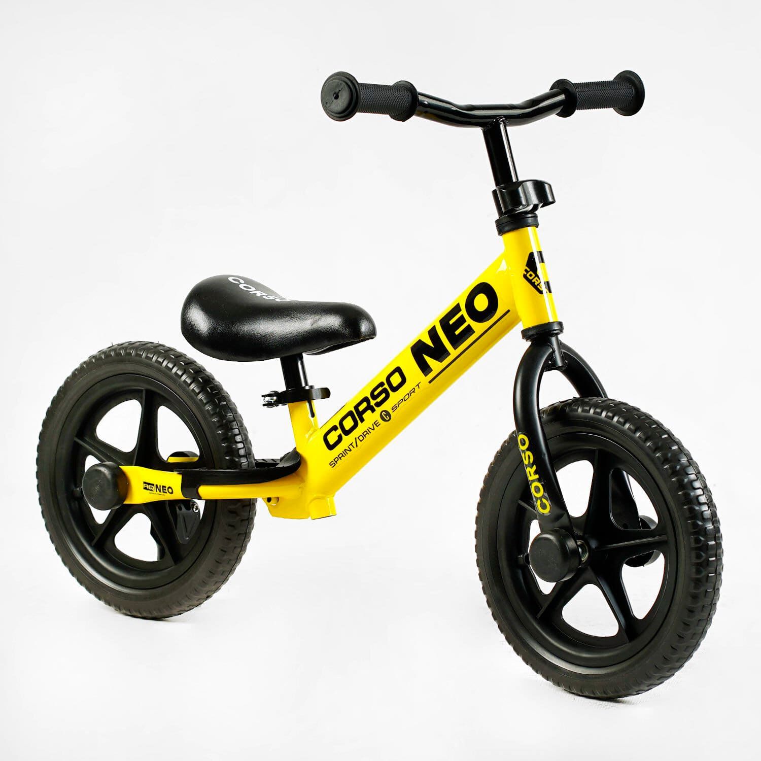Велобег для детей "CORSO NEO" (EN-40701) стальная рама, колесо 12" EVA подставка для ног