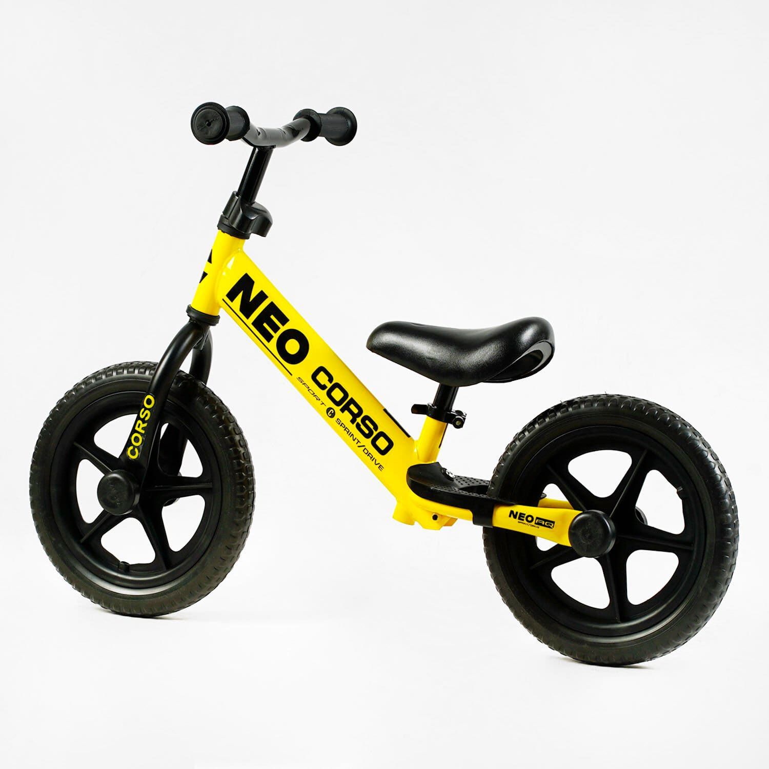 Велобег для детей "CORSO NEO" (EN-40701) стальная рама, колесо 12" EVA подставка для ног