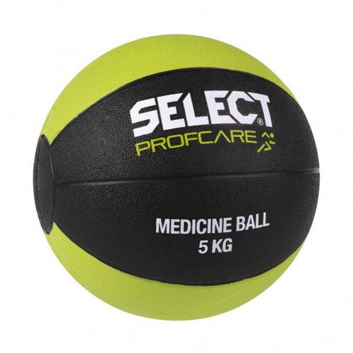 Мяч медицинский SELECT Medicine ball (011) чорн/салатовий, 5кг