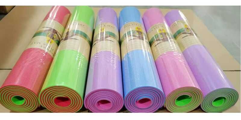 Коврик для йоги C 56192 (24) "TK Sport", 6 цветов, размер 61х173 см, толщина 0.6 см