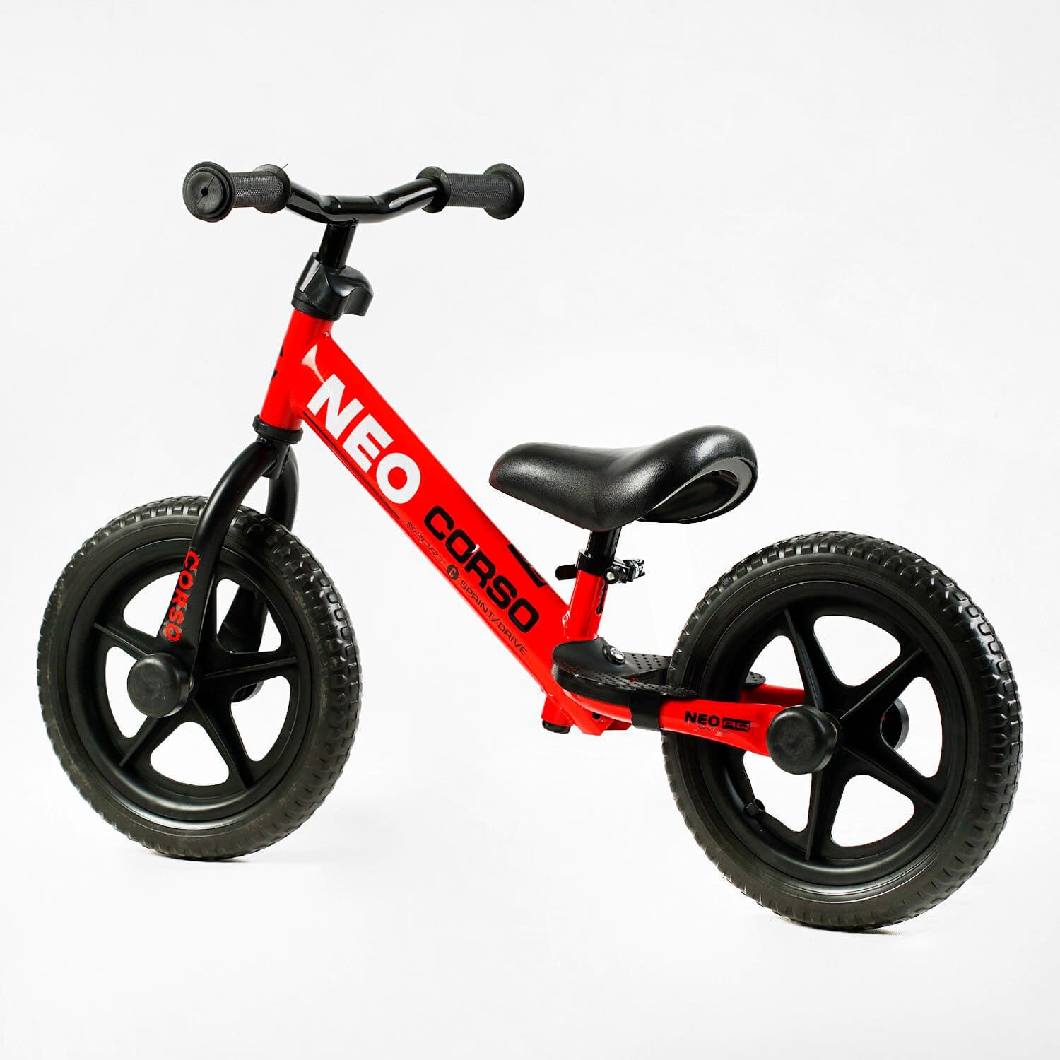 Біговел дитячий з колесами 12" EVA (ПІНА) "CORSO NEO" (EN-52360) сталева рама, підставка для ніг
