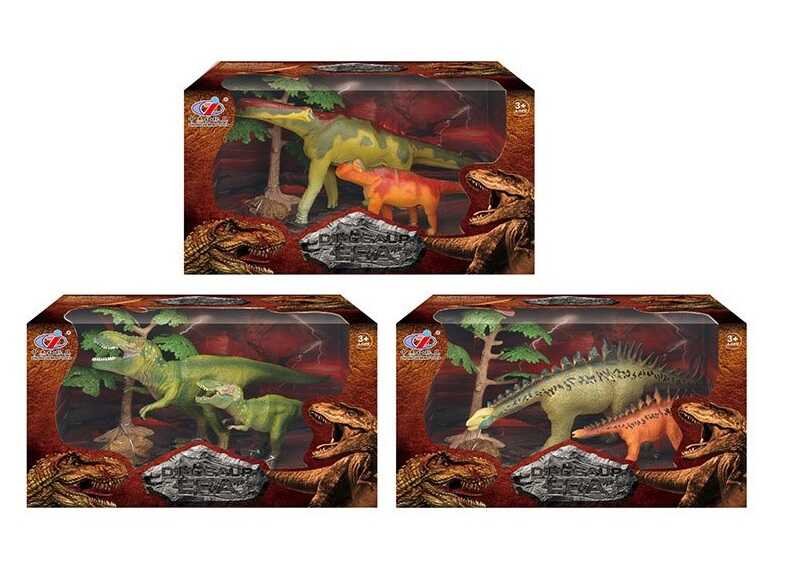 Набір динозаврів Q 9899-204 (24/2) 3 види, 4 елементи, 2 динозаври, аксесуари, в коробці