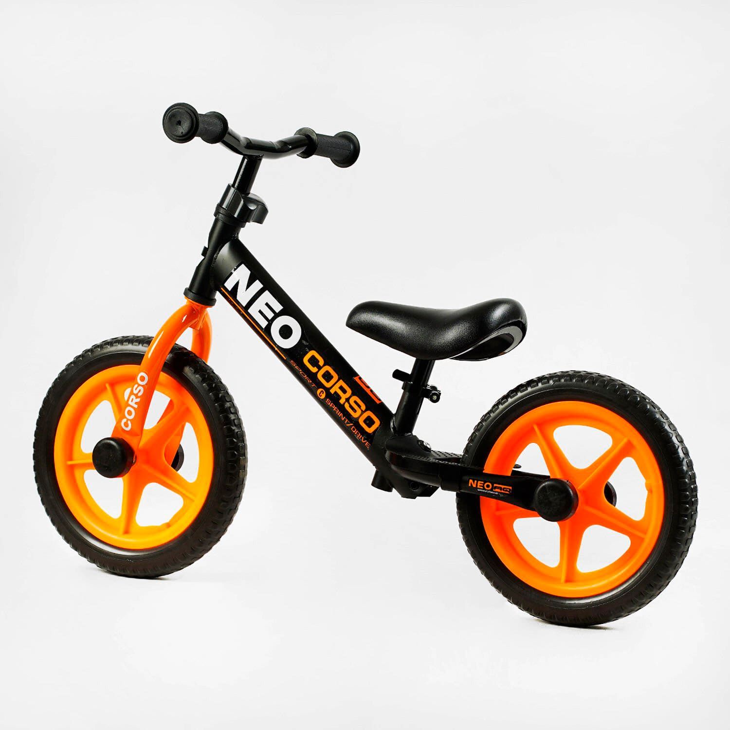Велобіг дитячий з колесами 12" EVA (ПІНА) "CORSO NEO" (EN-69790) сталева рама, підставка для ніг