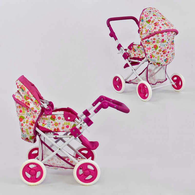 Детская коляска для кукол (65826) 2 вида, алюминиевый корпус, съемная люлька