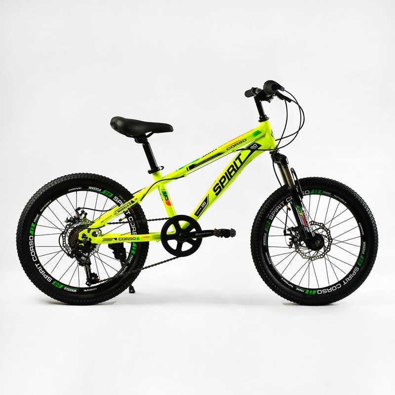 Велосипед Спортивный CORSO SPIRIT 20" дюймов TK-20930 (1) рама стальная 12", 7 скоростей Shimano, собран на 75