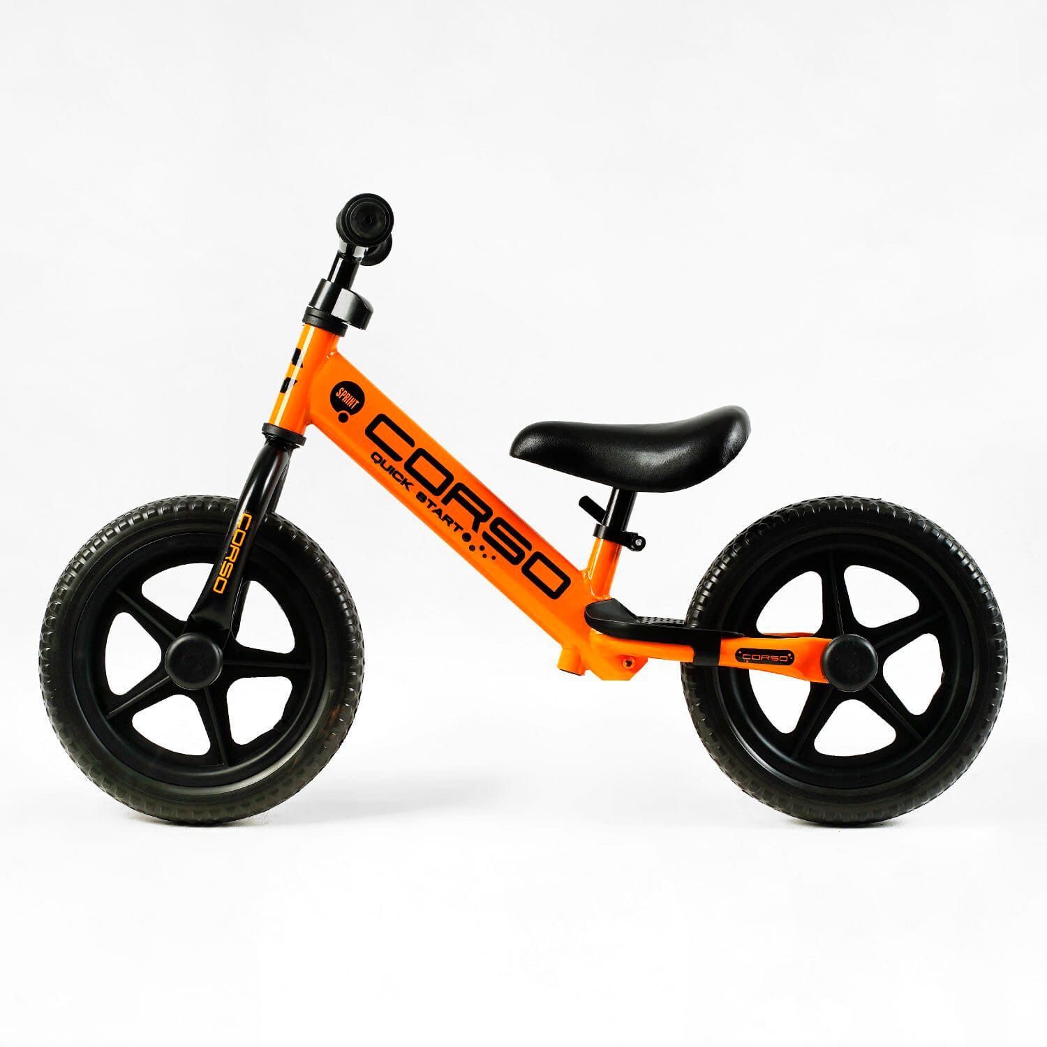 Велобег детский "CORSO SPRINT" (JR-01258) стальная рама, колесо 12" EVA подставка для ног