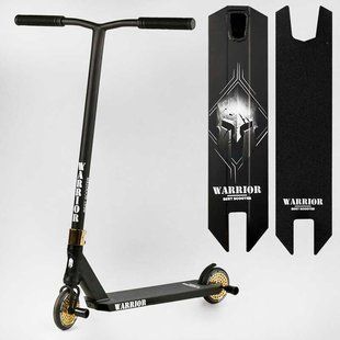 Самокат трюковий Т-50615 Best Scooter "Warrior", HIC-система, ПЕГИ, алюмінієвий диск та дека, колеса PU, d=120 мм, ширина керма 58 см