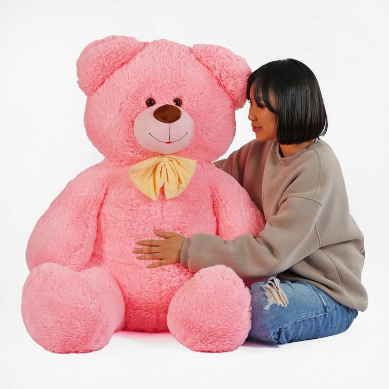 М`яка іграшка "Ведмедик" колір рожевий В53959 висота 1,6 м (1) в пакеті
