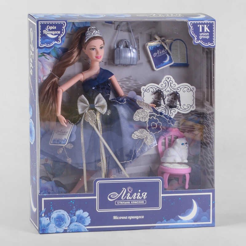 Лялька Лілія TK - 13186 (48/2) "TK Group", "Місячна принцеса", вихованець, аксесуари, меблі, в коробці