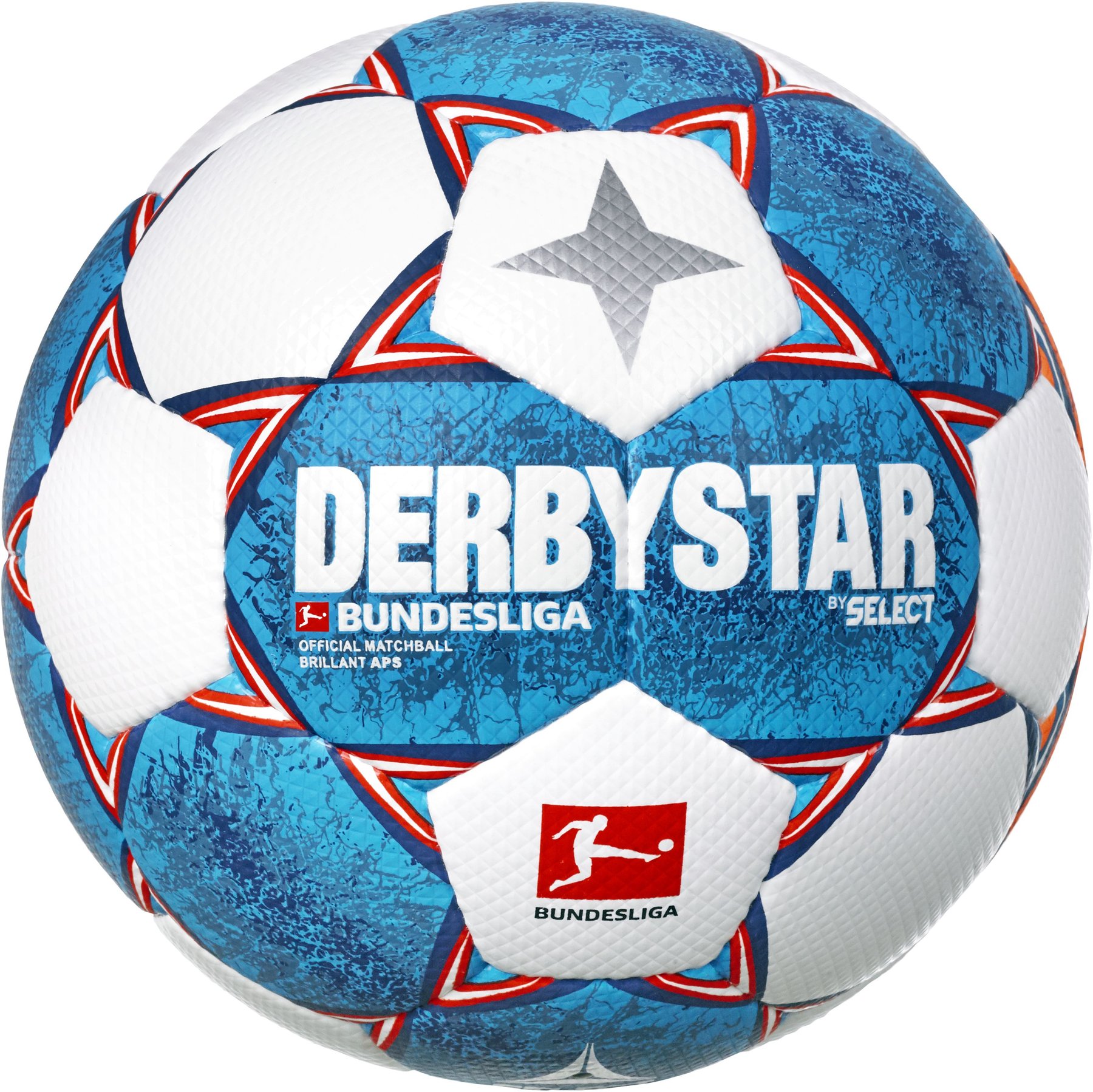 М’яч футбольний SELECT DERBYSTAR Bundesliga Brillant APS (163) біло/син/помар, 5