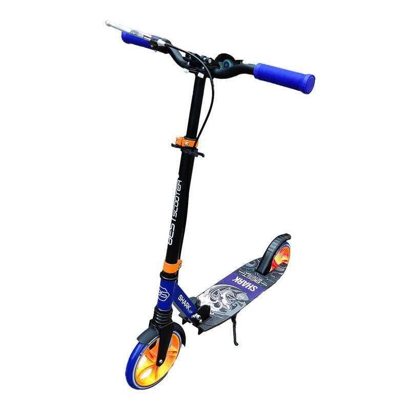 Самокат двухколесный с амортизатором Best Scooter (SH-10042) "SHARK" с ручным тормозом