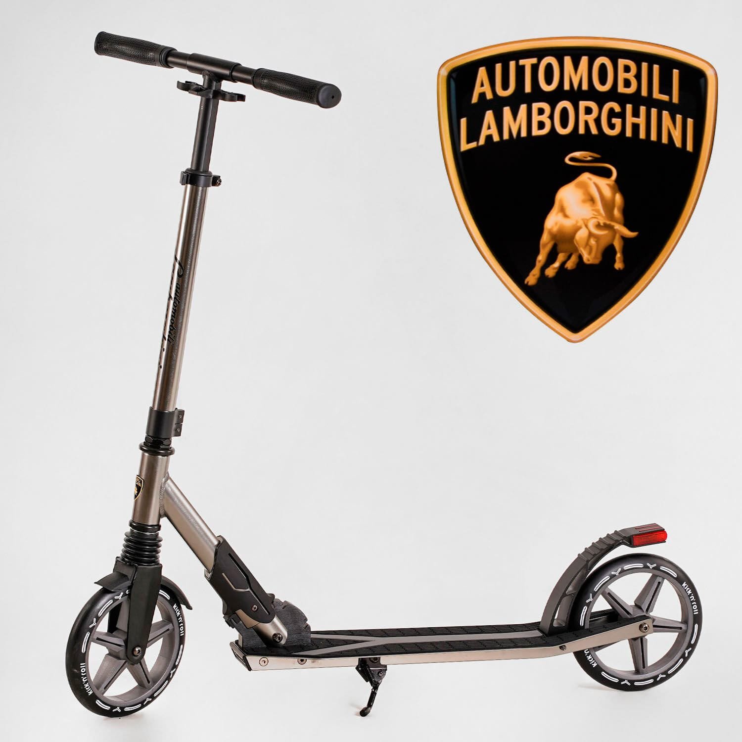 Самокат дитячий двоколісний Lamborghini (LB-2177) колеса PU 200 мм, 1 амортизатор