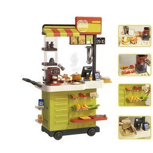 Игровой набор Магазин с подсветкой и звуком (889-281) 88 элементов, парогенератор, подача воды, посуда, муляжи пищи