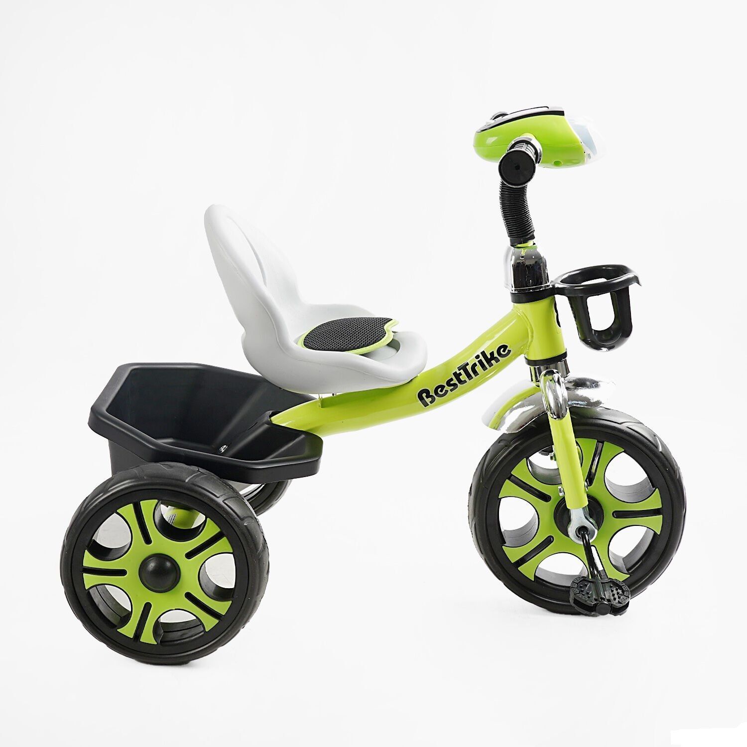 Детский 3-х колесный велосипед (BS-25084) Best Trike колеса EVA переднее 12&rdquo;, заднее 10&rdquo;, стальная рама, фара с музыкой и светом