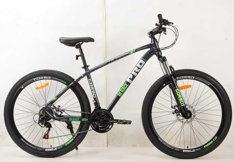 Велосипед Спортивный Corso HI RACE PRO 27,5 дюймов (HR-27402) рама алюминиевая 17``, оборудование Shimano 21 скорость