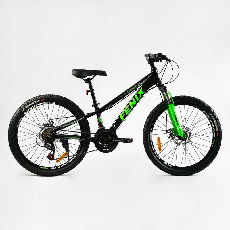 Велосипед Спортивный Corso 24" дюйма «Fenix» FX-24650 (1) рама алюминиевая 11’’, оборудование Saiguan 21 скорость, собран на 75
