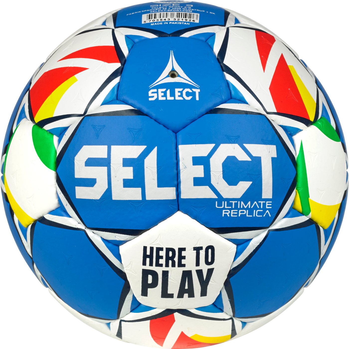 М’яч гандбольний SELECT Ultimate Replica EHF European League v24 (896) біло/синій, junior (2), білий/синій, mini 0