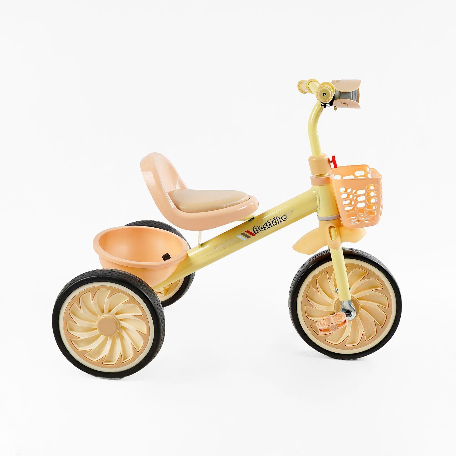 Велосипед трехколесный с фонариком и украинским озвучкой BS-33260 "Best Trike" 2 корзины, колеса EVA