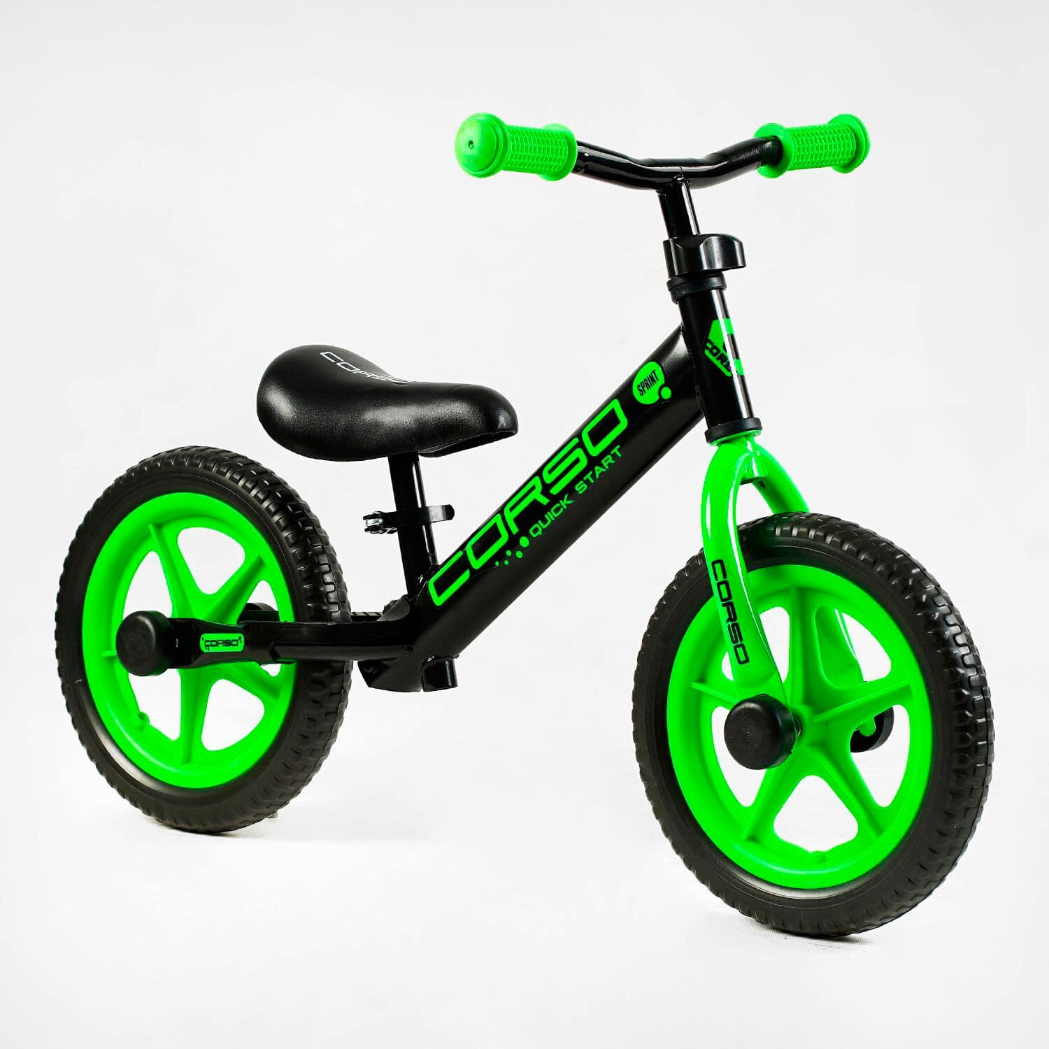 Велобіг дитячий з колесами 12" EVA та підставкою для ніг "CORSO SPRINT" (JR-74115) сталева рама
