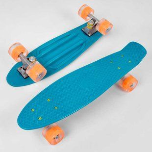 Скейт Пенні борд 3131 Best Board, БІРЮЗОВИЙ, дошка = 55см, колеса PU зі світлом, діаметр 6 см