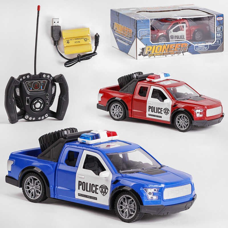 Поліцейська машинка на радіокеруванні (XS 003-2 B) 2 кольори, на батарейках, заряджаються, є у коплекті, світло