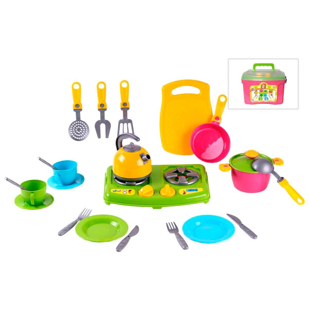 Кухонний набір дитячого посуду на 23 єлемента №8 (2407) "Technok Toys"