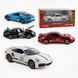 Машинка 3230 A (72/2) 4 цвета, металлопластик, масштаб 1:32, звук, подсветка, открывающаяся дверь, инерция, в коробке, ВЫДАЕТСЯ ТОЛЬКО МИКС