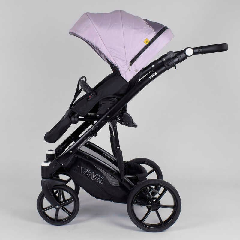 Детская коляска 2 в 1 Expander VIVA V-41007 цвет Pink, водоотталкивающая ткань + эко-кожа