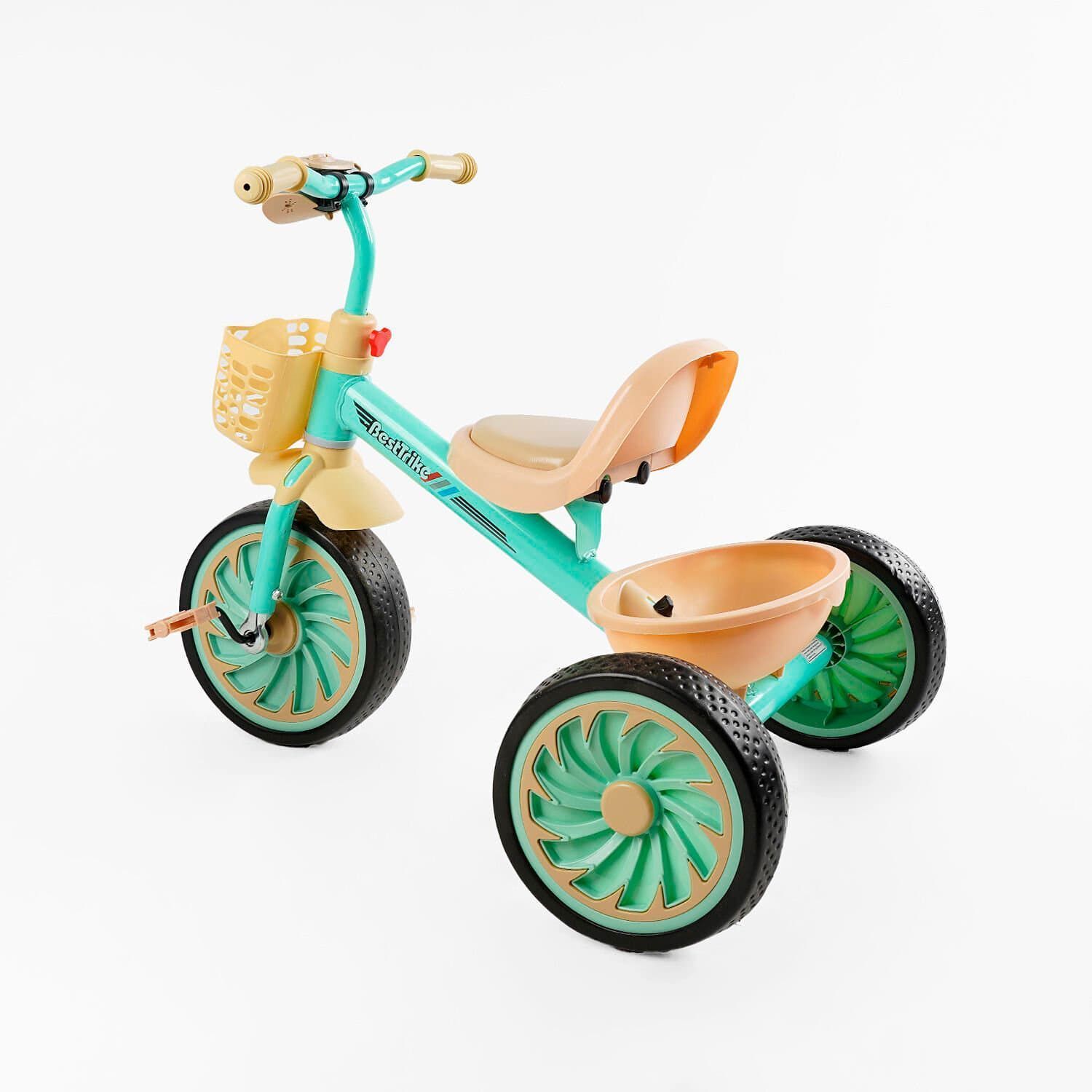 Велосипед триколісний з ліхтариком та українським озвученням BS-33461 "Best Trike" 2 кошики, колеса EVA