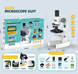 Мікроскоп LZ 8611 (18) підсвічування, збільшувальна лінза, підставка для телефона, додаткове обладнання, в коробці