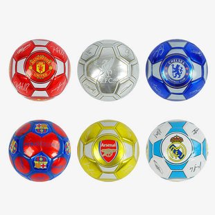 М`яч футбольний C 62412 (80) 6 видів, матеріал м’який PVC, вага 330-350 грамів, гумовий балон, розмір №5
