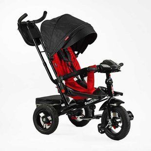 Детский велосипед с родительской ручкой (6088 F &ndash; 789-05) Best Trike поворотное сиденье, складной руль, фара музыкальная с USB, Bluetooth, пульт