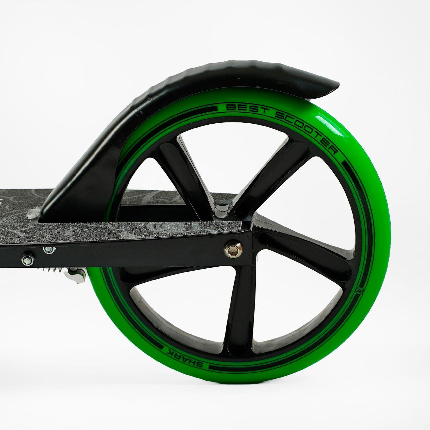 Самокат двухколесный Best Scooter (SH-50730) "SHARK" с ручным тормозом 1 амортизатор
