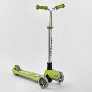 Самокат триколісний (Y-00436) Best Scooter, складне алюмінієве кермо, колеса PU зі світлом