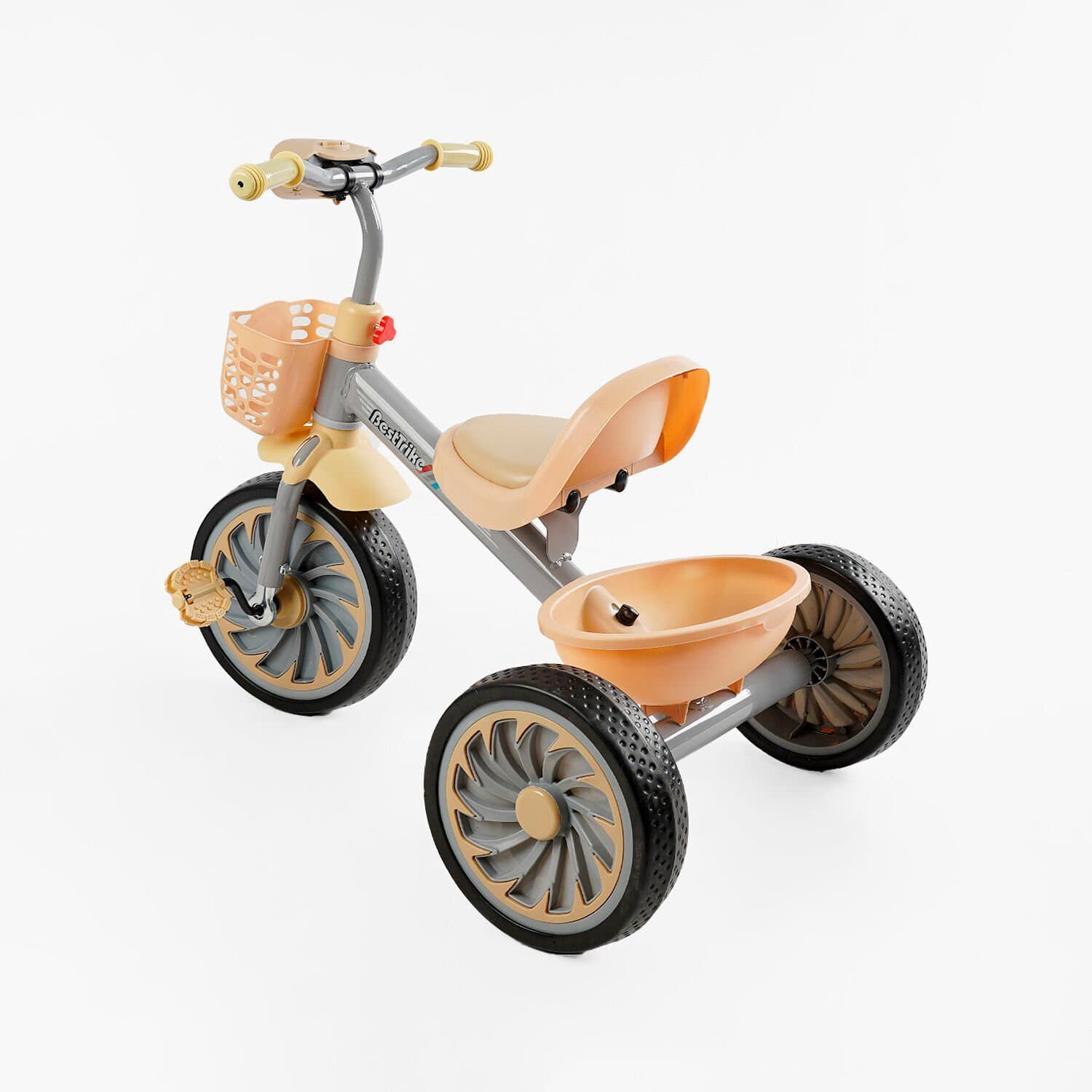 Велосипед трехколесный с фонариком и украинским озвучкой BS-35761 "Best Trike" 2 корзины, колеса EVA