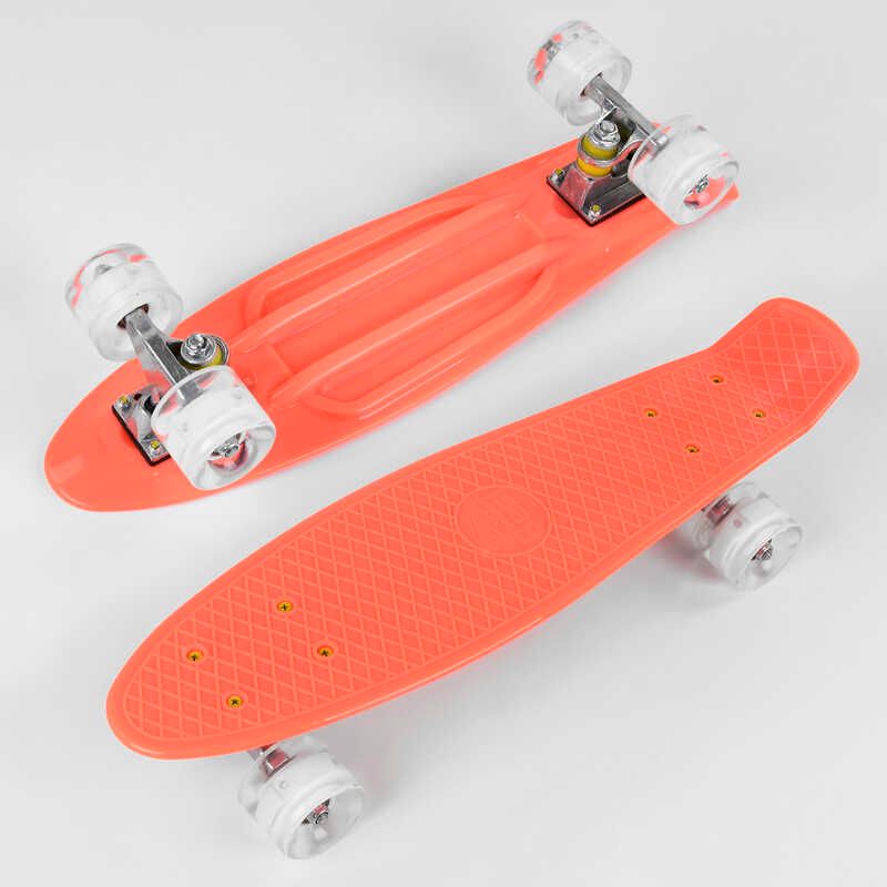 Скейт Пенни борд 1102 Best Board, доска=55см, колёса PU со светом, диаметр 6см