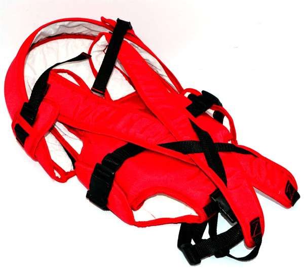 Рюкзак-кенгуру №8 - 1142 (1) лёжа,цвет красный. Предназначен для детей с двухмесячного возраста