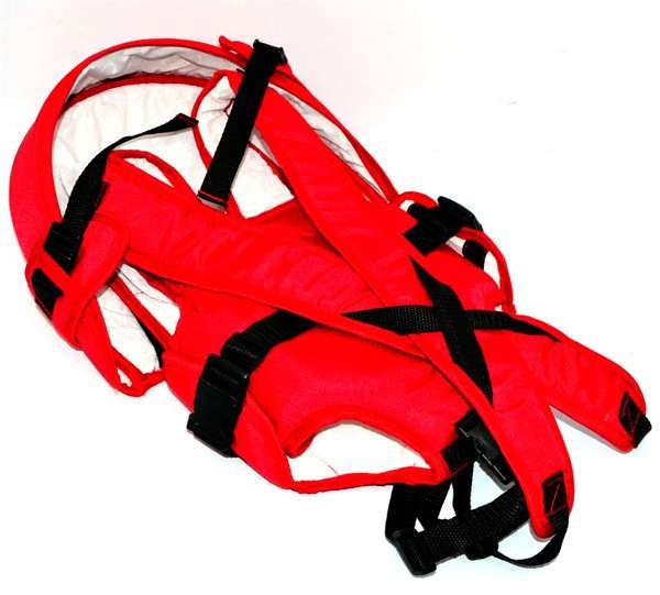 Рюкзак-кенгуру №8 - 1142 (1) лежачи, колір червоний. Призначений для дітей із двомісячного віку