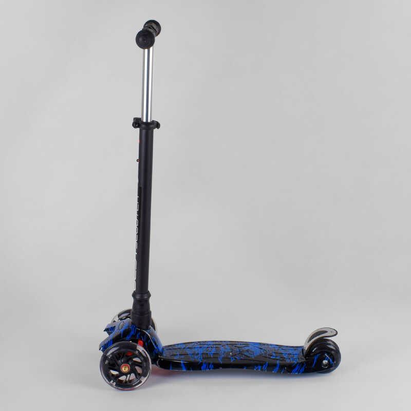 Самокат трехколесный Best Scooter MAXI (779-1528) пластмассовый, колеса PU, СВЕТ, трубка руля алюминиевая, d=12см, в коробке