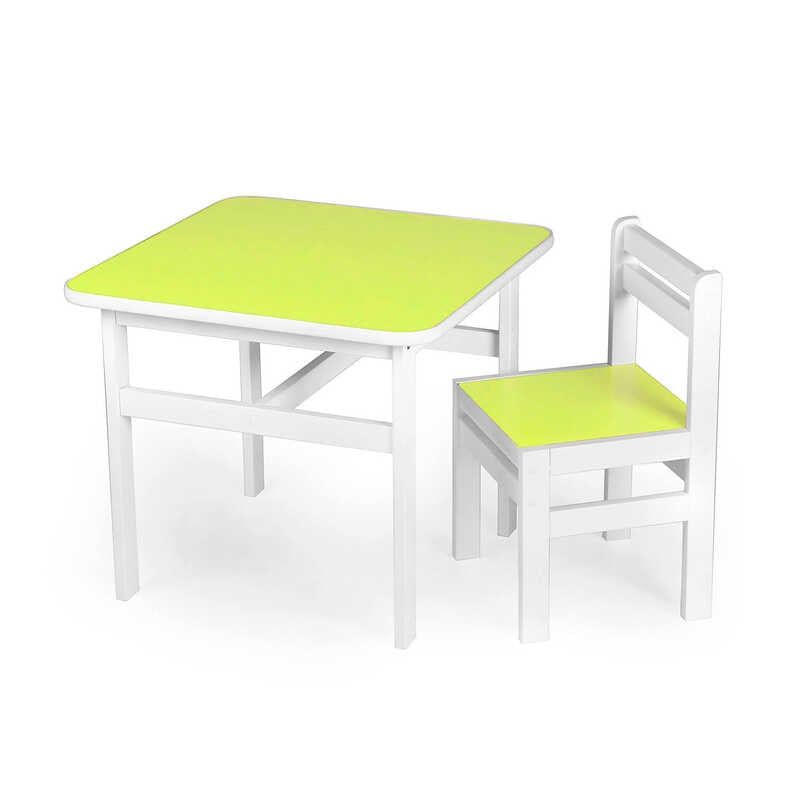 Стол + стульчик детский, цвет - салатовый DS-SP02(1) в пленке.