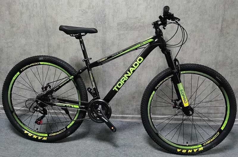 Велосипед Спортивный Corso 27.5 дюймов TORNADO (TR-27257) стальная рама 15.5’’, переключатели Shimano, 21 скорость