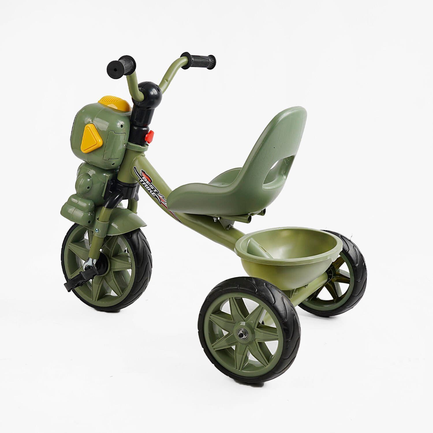 Триколісний велосипед з кошиком та українським озвученням BS-50570 "Best Trike" колеса EVA, сталева рама