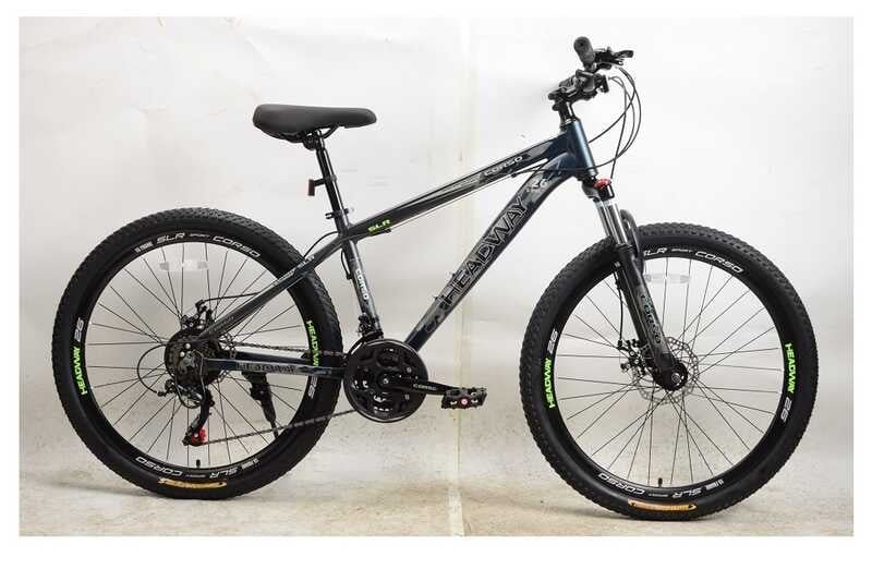Велосипед Спортивный CORSO «HEADWAY» 26" дюймов HW-26566 (1) рама алюминиевая 15", оборудование Shimano 21 скорость, собран на 75